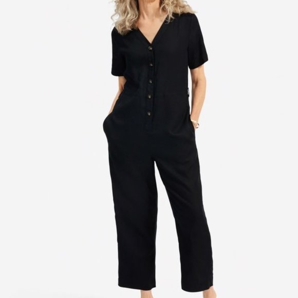 Everlane Pants - Everlane The Linen Short-Sleeve Jumpsuit 4